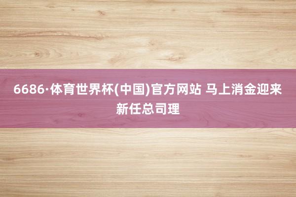 6686·体育世界杯(中国)官方网站 马上消金迎来新任总司理