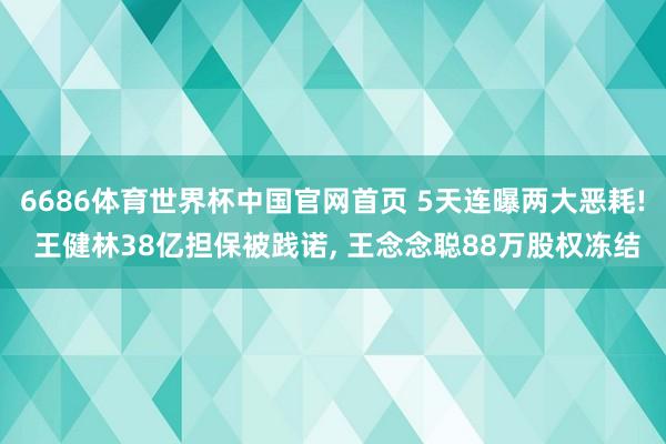 6686体育世界杯中国官网首页 5天连曝两大恶耗! 王健林38亿担保被践诺, 王念念聪88万股权冻结