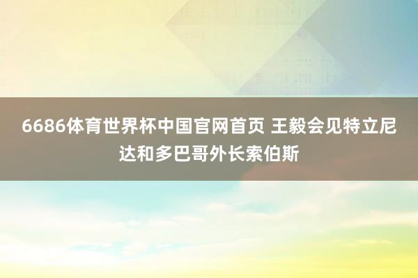 6686体育世界杯中国官网首页 王毅会见特立尼达和多巴哥外长索伯斯