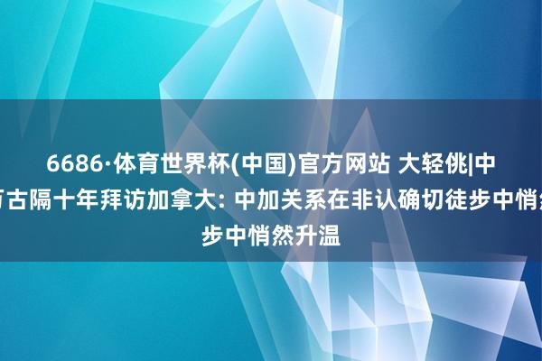 6686·体育世界杯(中国)官方网站 大轻佻|中外洋万古隔十年拜访加拿大: 中加关系在非认确切徒步中悄然升温