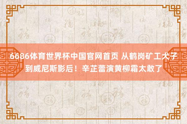 6686体育世界杯中国官网首页 从鹤岗矿工犬子到威尼斯影后！辛芷蕾演黄柳霜太敢了