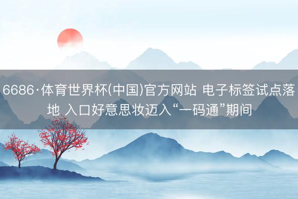 6686·体育世界杯(中国)官方网站 电子标签试点落地 入口好意思妆迈入“一码通”期间
